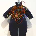 Blue Boy, Infant Suicide Bomber Vest Model #2010-2011TG, 2011, Mixed Media, R.A.M.S.E.S. Recycled-Assembled-Miscellaneous-Surplus-Engineered-Scrap, 24 X 18 x 12 inches (60.96 x 45.72 x 30.48 cm)