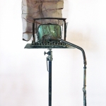 Terminal, 1992, Mixed Media with TV Screen - R.A.M.S.E.S Recycled-Assembled-Metal-Surplus-Engineered-Scrap 83 x 28 x 43 inches (210.82 x 71.12 x 109.22 cm)