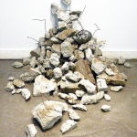 Aftermath • Installation, Repurposed Concrete, Wire, and Polymer Clay Sculpture, 40 x 60 x 72 inches (101.6 x 152.4 x 182.88 cm)